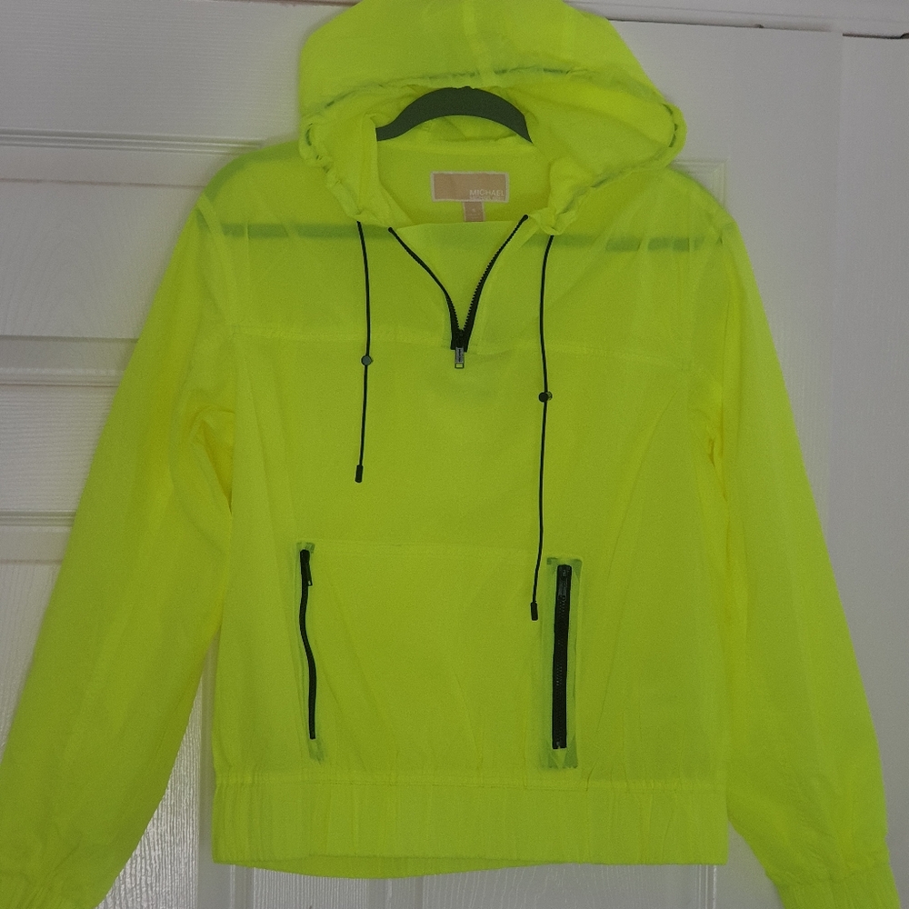 Michael Kors Neon Yellow Windbreaker Jacket